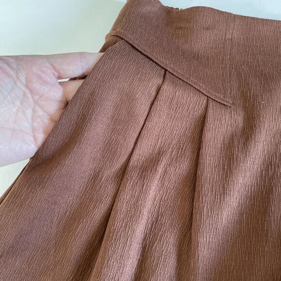Matilda Jane Size M Brown Enchanted Garden Alice Textured Wide Leg Crop Pants - Picture 8 of 8